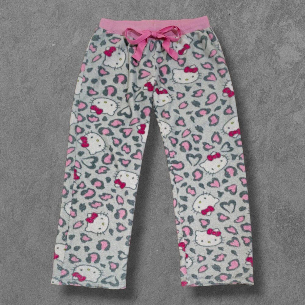 Y2K Hello Kitty By Sanrio Women's Fleece Medium Pajama Pants